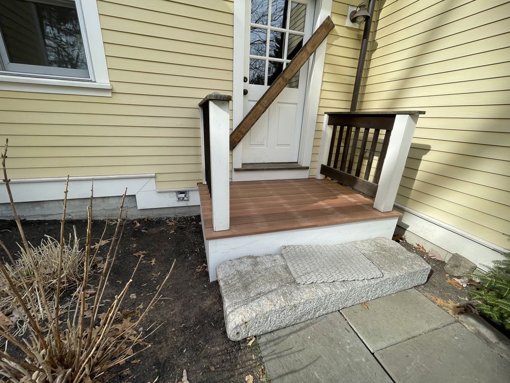 Composite porch landing rebuild — Crafted Edge Construction Boston MA