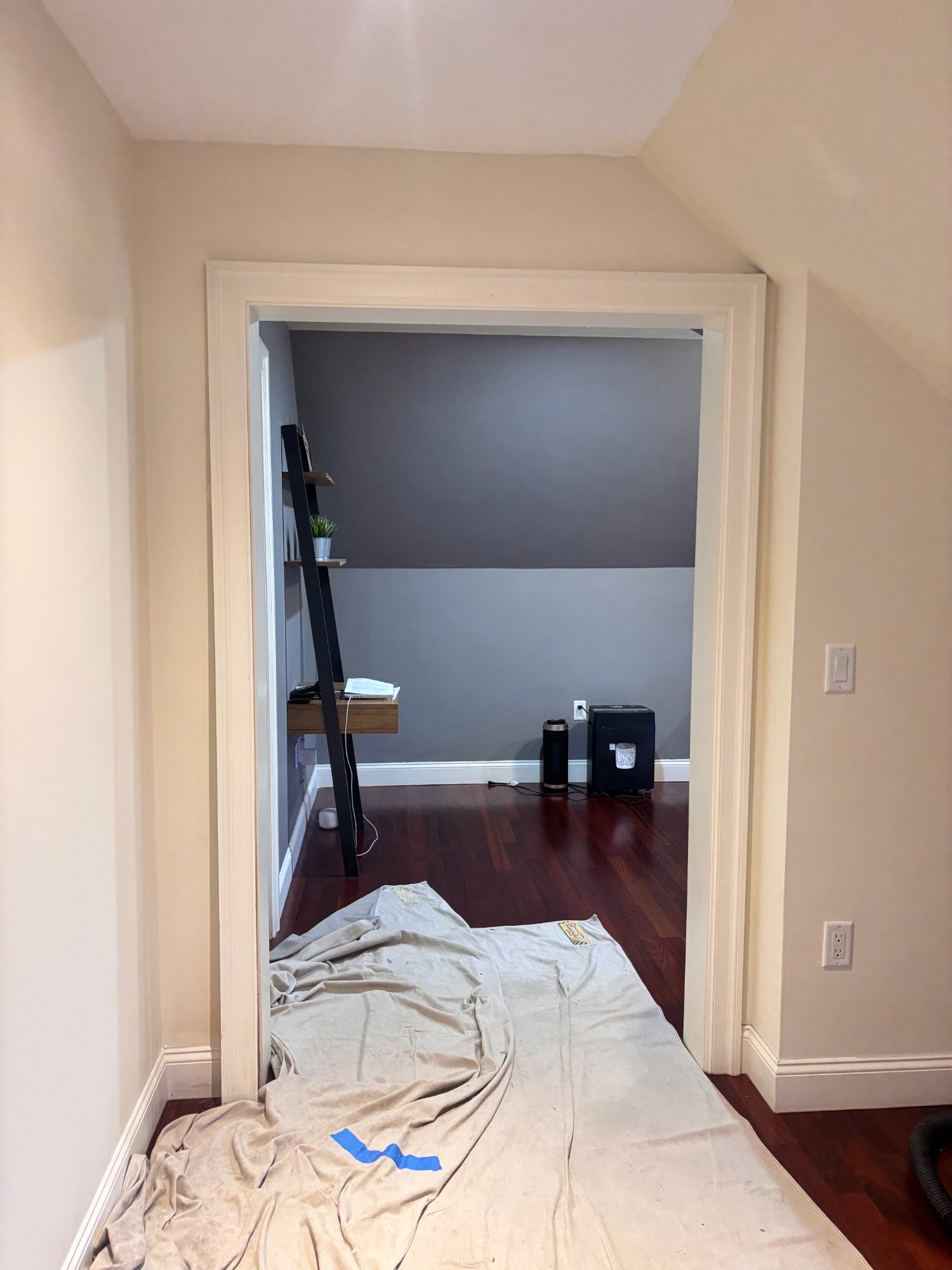 Before: open doorway without door — Crafted Edge Construction finish carpentry